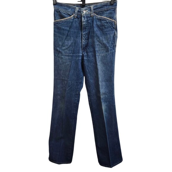 70s 7 long Viceroy jeans, deadstock, high waisted, high rise Size 32 L - Picture 2 of 12